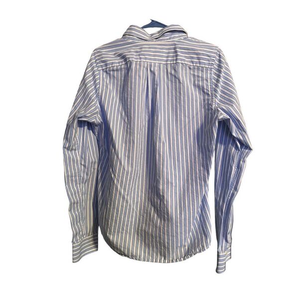 Abercrombie & Fitch Mens Blue & White Stripes Muscles Fit Dress Shirt Size M - Picture 5 of 10